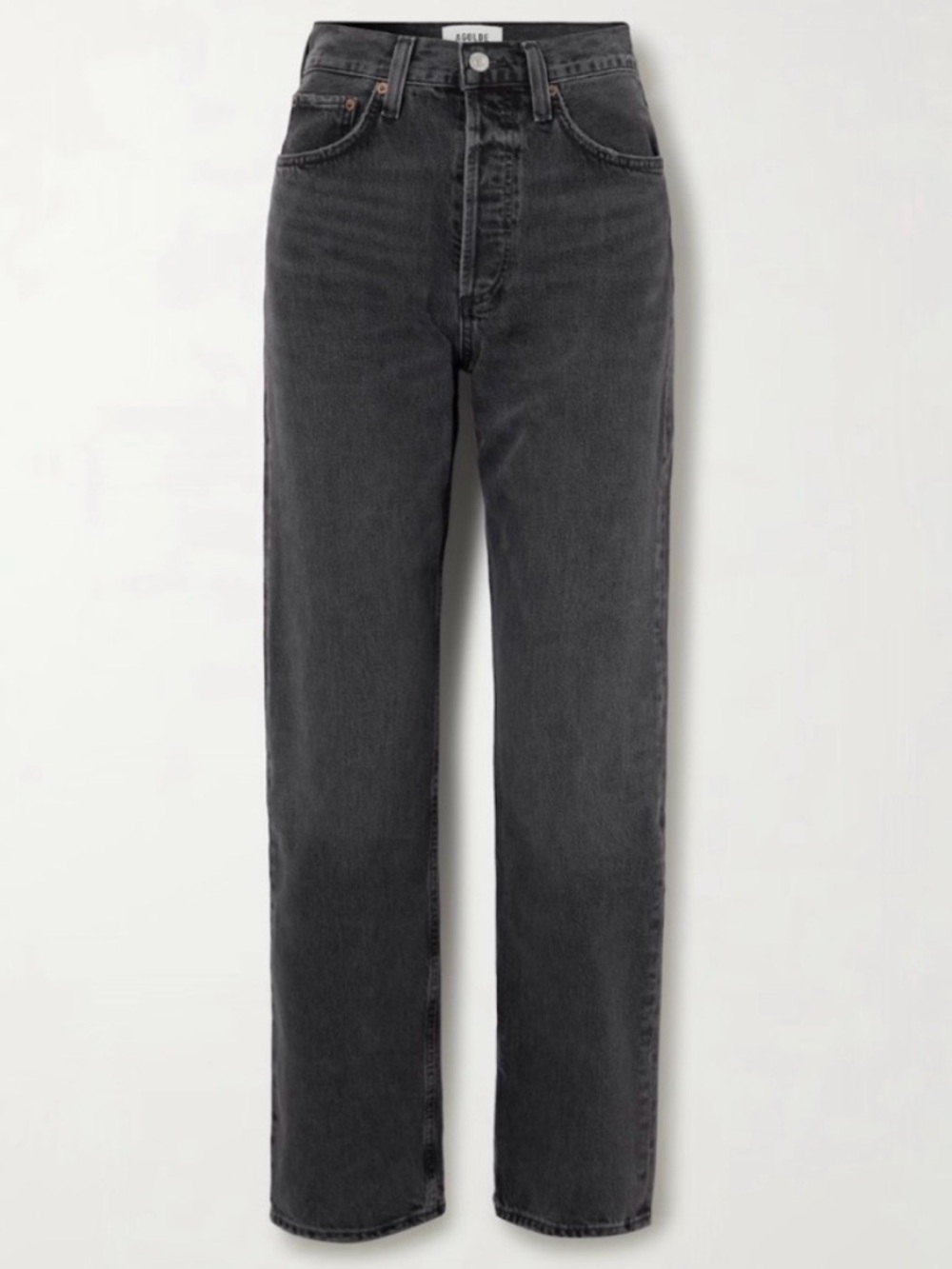 Agolde Black Straight-Leg Women's Jeans